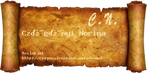 Czégényi Norina névjegykártya